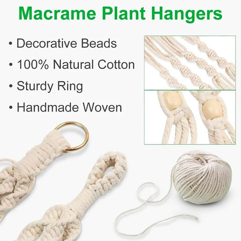 Boho Macrame Plant Hanger - Indoor Outdoor Decor