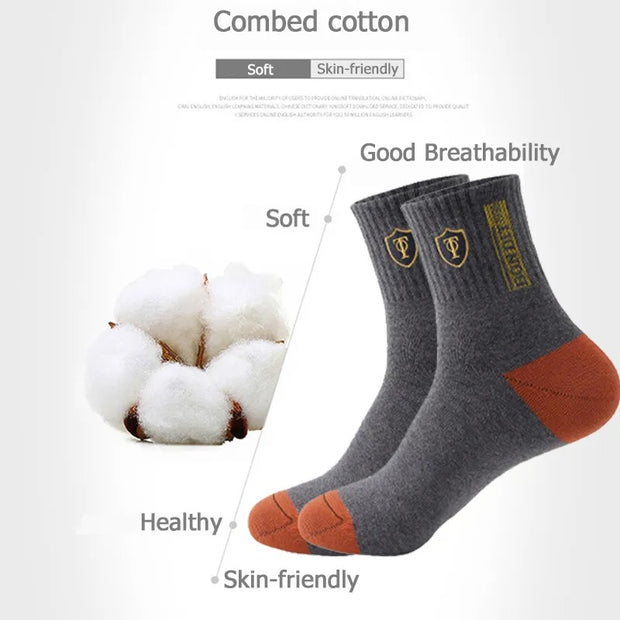 Men's Sweat-Absorbent Socks 5 Pairs