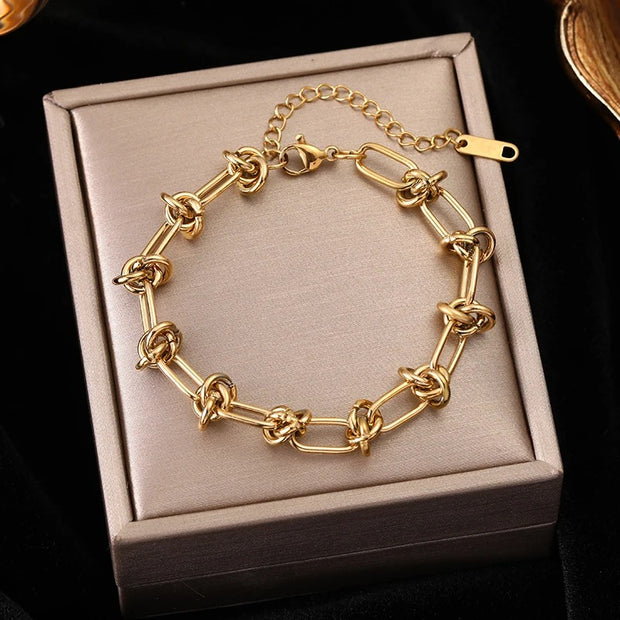 Gold Stainless Steel Women's Bracelet