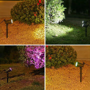 9 LED RGB Solar Spot Lights - Waterproof IP65 - Adjustable Brightness - Landscape Lighting