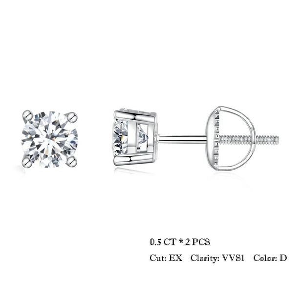 2CTW Moissanite Heart Earrings