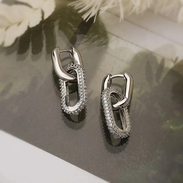 Rhinestone Glam Earrings