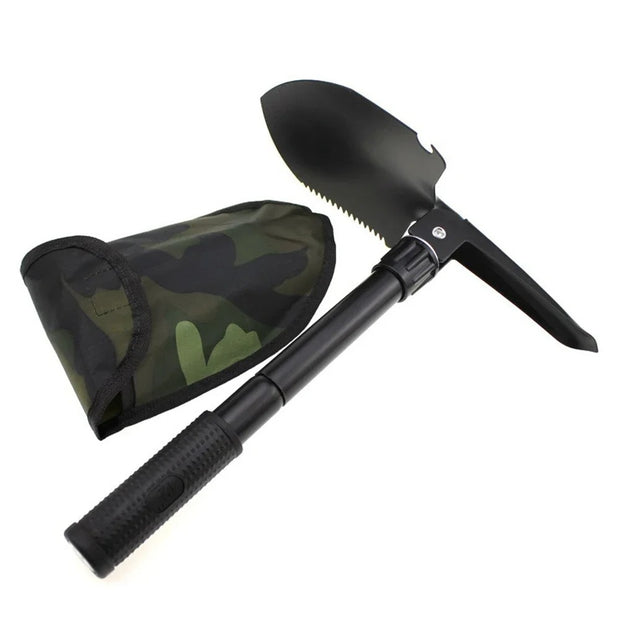 Multifunction Folding Camping Shovel - Survival Tool Kit - Hoe Pick Saw