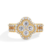 Dazzling D VVS1 Moissanite Engagement Ring | 18K White Gold Plated | S925 