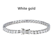 Moissanite Tennis Bracelet | 18K White Gold Plated | S925 Silver