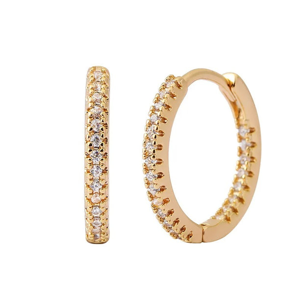 Trendy Gold CZ Earring