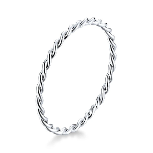 925 Sterling Silver Twisted Eternity Ring