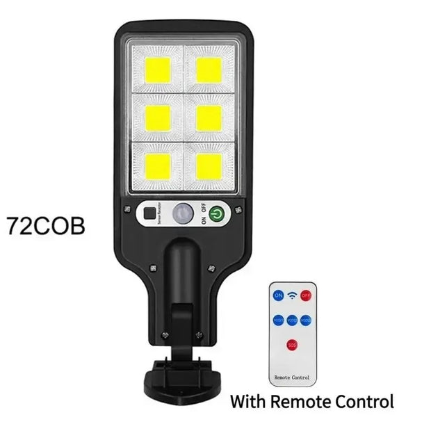 COB Solar Lights Outdoor - 72/108 LED - Motion Sensor - 3 Modes - Waterproof
