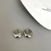 Smooth Metal Chunky Hoops - Premium Stainless Steel Earrings