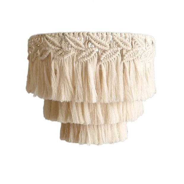 Boho Macrame Lamp Shade - Nordic Woven Tapestry