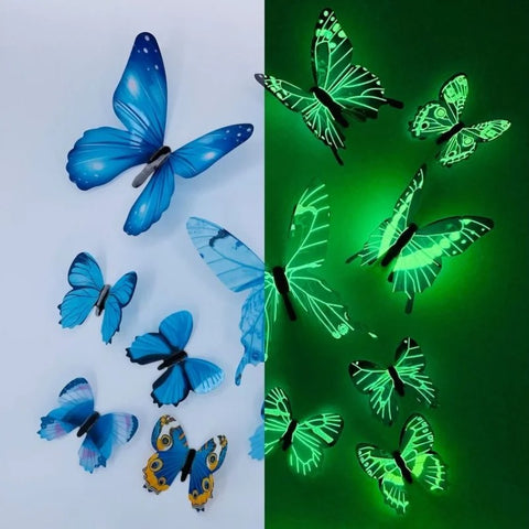 3D Luminous Butterfly Wall Stickers (12Pcs)