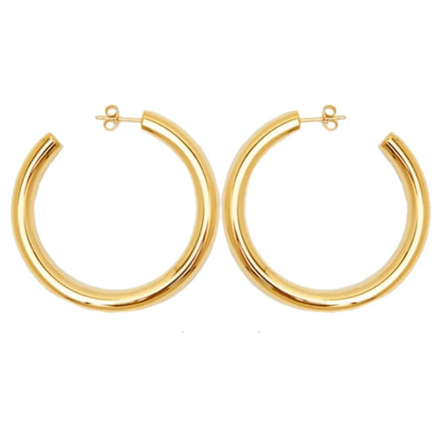Classic Hollow Loop Hoops - Never Fade 316L Steel C-Ring Earrings