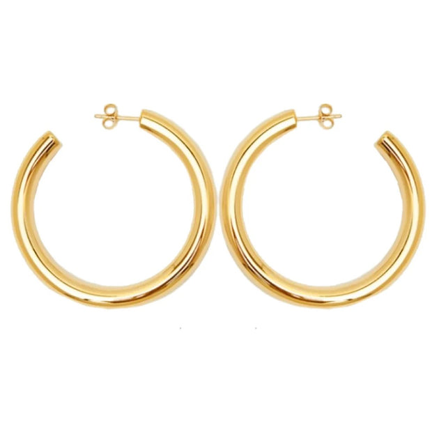 Classic Hollow Loop Hoops - Never Fade 316L Steel C-Ring Earrings