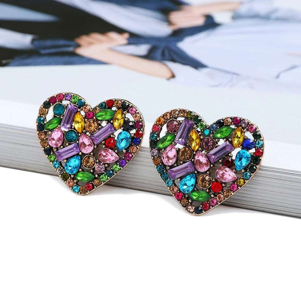 WALLA Dinicessa Heart Crystal Earrings