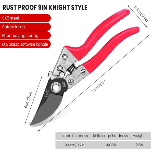 Heavy Duty Pruning Shears - Ultra Sharp Professional Garden Scissors