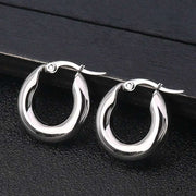 Fat Chunky Hoops - 5mm Thick Stainless Steel Statement Earrings