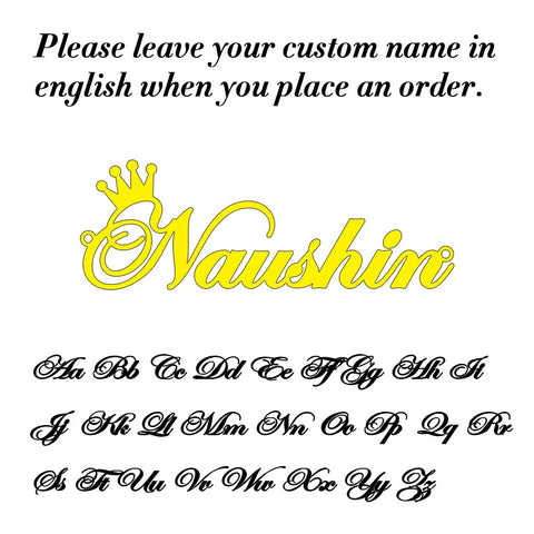 Personalized Name Necklace - Custom Cursive Letter Pendant, Stainless Steel