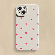 Black Love Heart iPhone Case - Shockproof Silicone Cover