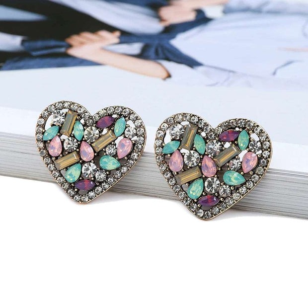 WALLA Dinicessa Heart Crystal Earrings