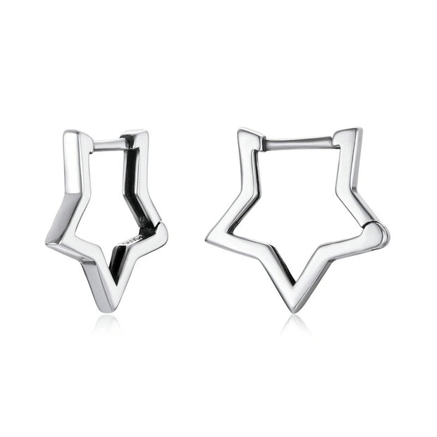 Sterling Silver Star Stud Earrings