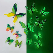 WALLA 3D Luminous Butterfly Wall Stickers (12Pcs)