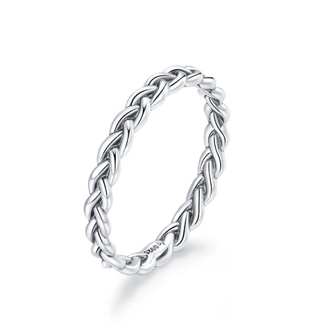 925 Sterling Silver Twisted Eternity Ring