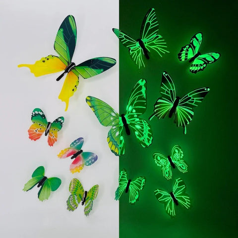 3D Luminous Butterfly Wall Stickers (12Pcs)