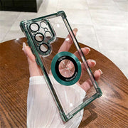 Transparent Magsafe Case Samsung S24 Ultra S23 FE S22 Plus - Magnetic Shockproof