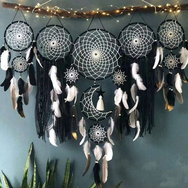 5-Piece Dream Catcher Set - Boho Wall Hanging Decor