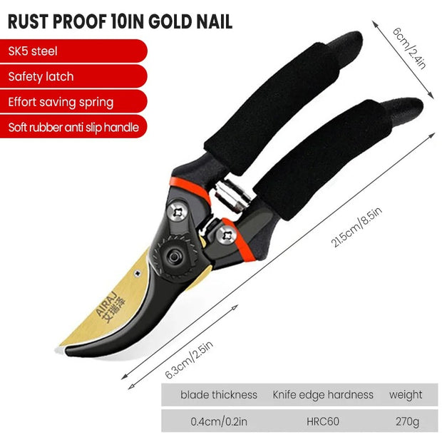 Heavy Duty Pruning Shears - Ultra Sharp Professional Garden Scissors