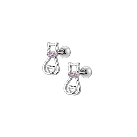 Cattish Screwback Stud Earrings