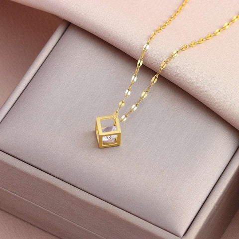 WALLA Cube Charm Necklace