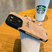 Personalized Luxury Lambskin Leather Shockproof Case for iPhone