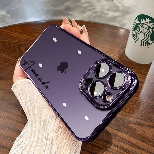 Personalized Name Plating Clear Case for iPhone