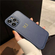 Personalized Leather iPhone Case - Custom Initials & Name Cover