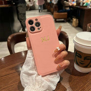 Personalized Leather iPhone Case - Custom Initials & Name Cover