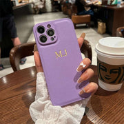 Personalized Leather iPhone Case - Custom Initials & Name Cover