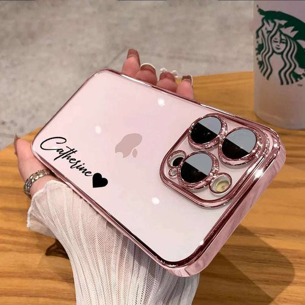 Personalized Name Plating Clear Case for iPhone