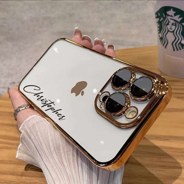 Personalized Name Plating Clear Case for iPhone