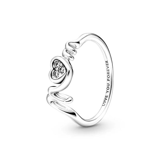 LOVE PAVED HEART RING