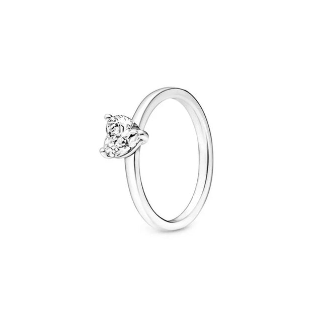 SPARKLING HEART SOLITAIRE RING