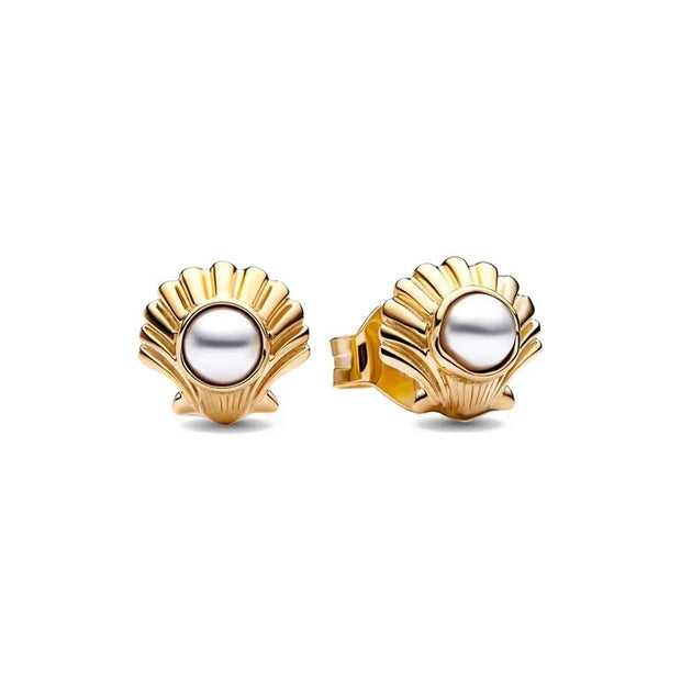 SHELL PEARL STUDS