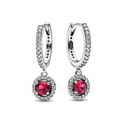 RED SPARKLING DANGLE EARRINGS