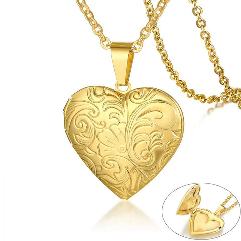 Monogram Floral Oval Heart Locket